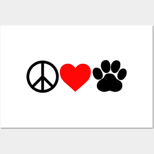 Peace, Love, Paws Posters and Art